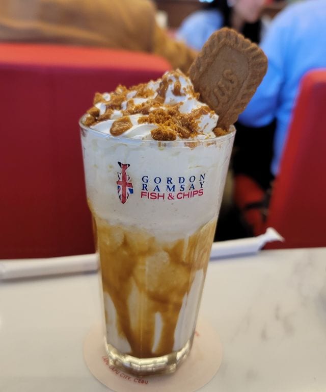 Gordon Ramsay Fish & Chips - Biscoff Milkshake